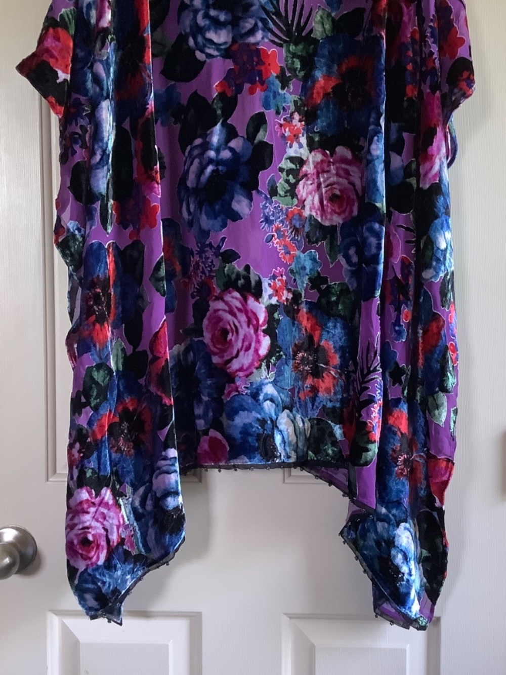 Johnny Was Burnout Velvet And Silk Shawl Phantasma OS - Picture 12 of 16